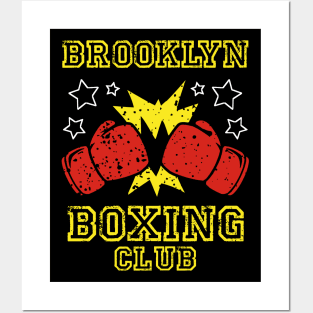 brooklyn boxing club, vintage style boxing gloves design for boxers and boxing fans Posters and Art